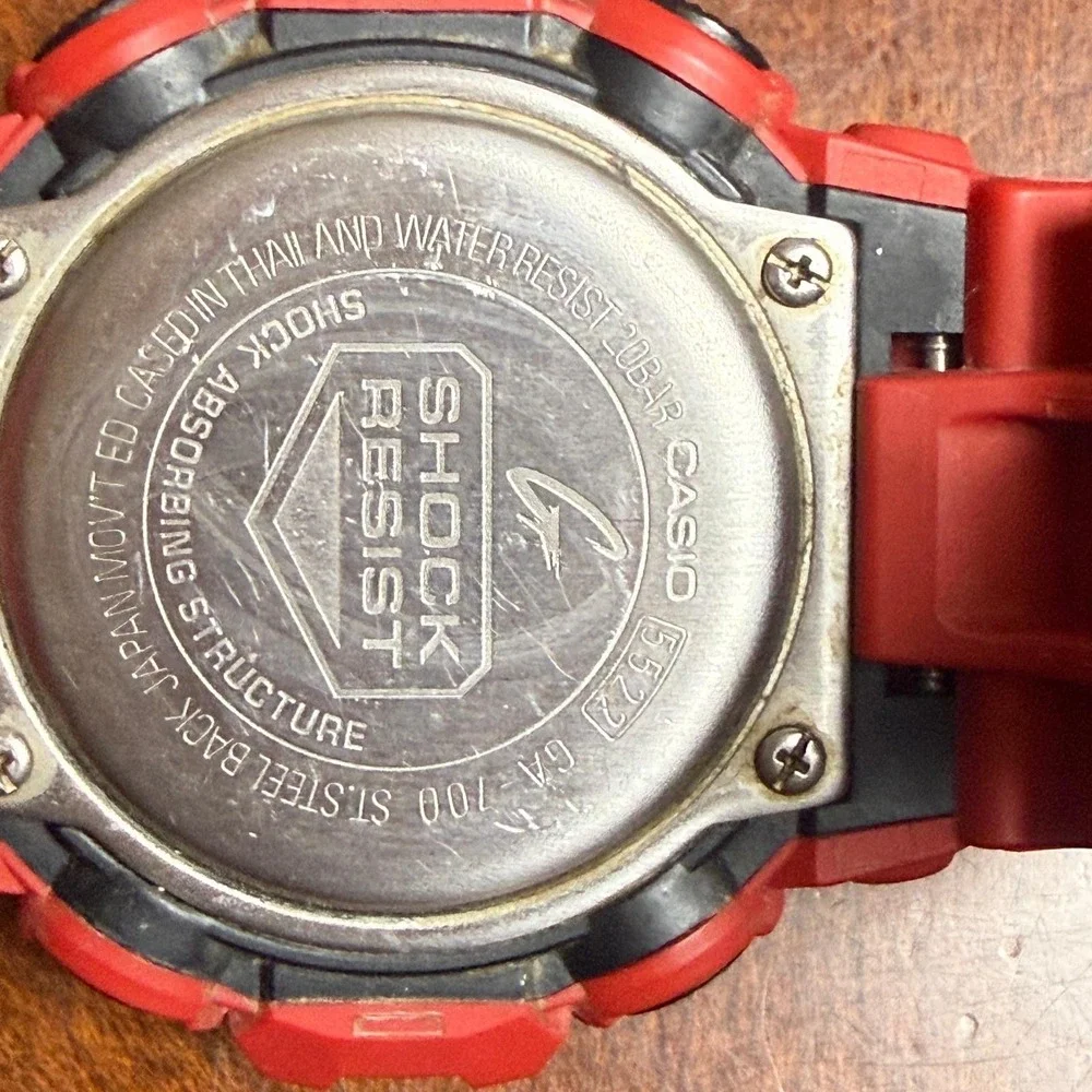Casio G-Shock GA-700 Red Resin Analog Digital Sport Watch 5522 GA-700-4A